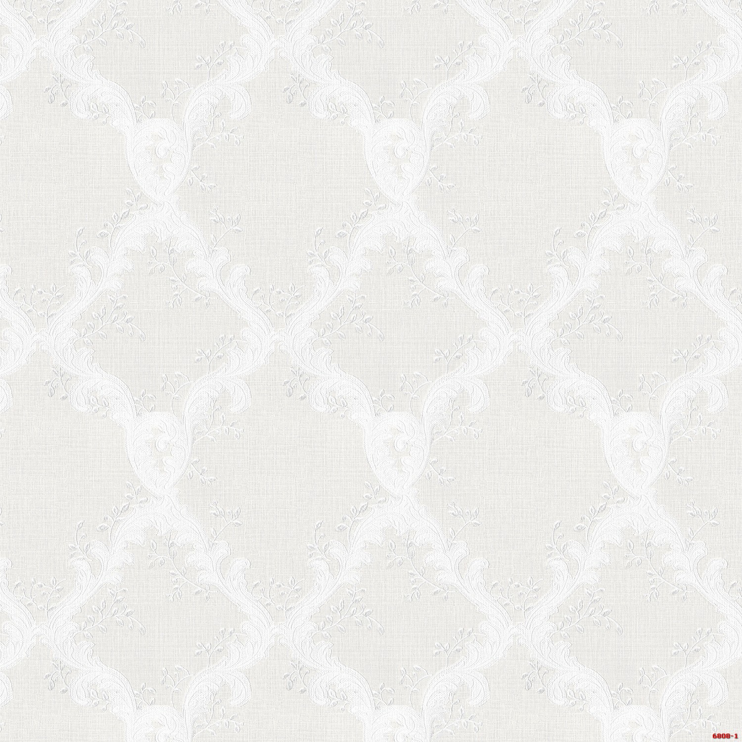 Giấy dán tường bán cổ điển màu trắng Albany 6808-1